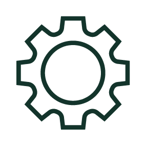 An icon of a cogwheel